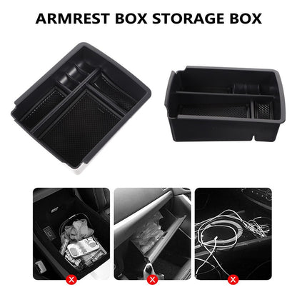 ya 5 8.7 Vehicle Armrest Organizer Center Console Arm Rest Tray Compartment Storage Box