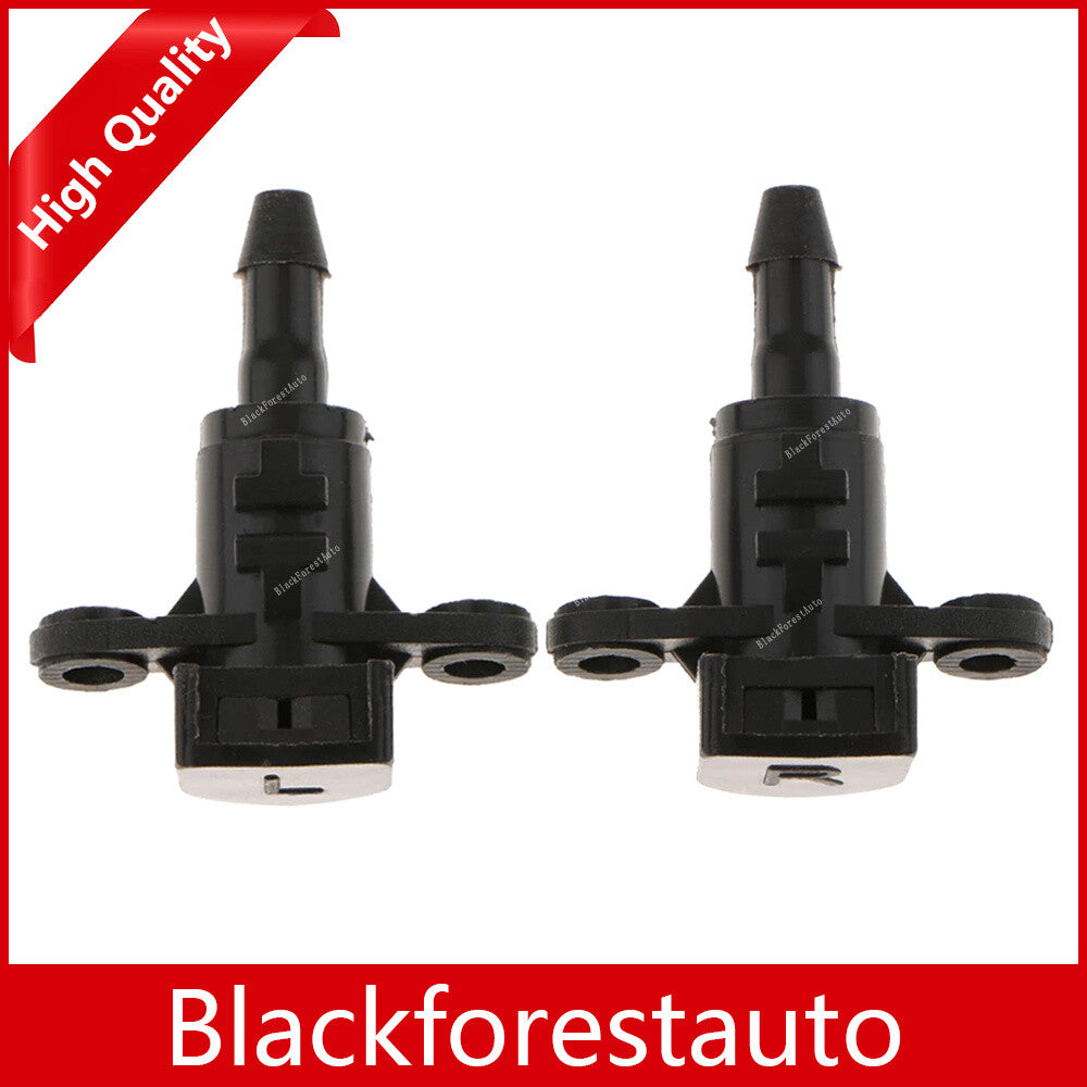 ya 13 2pcs Windshield Sprayer Washer Nozzle Black LH&RH Fits for Hyundai for Elantra Avante
