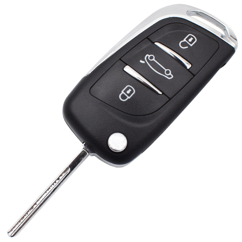 ya 5 8.7 Flip Car Key Fob Remote Case Shell 3 Button for Peugeot 207 307 308 407 3008 807