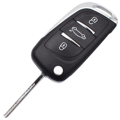 ya 5 8.7 Flip Car Key Fob Remote Case Shell 3 Button for Peugeot 207 307 308 407 3008 807