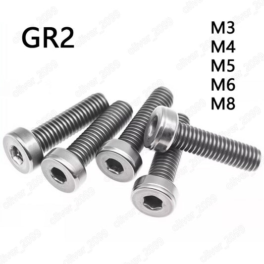 Titanium GR2 Hexagon Socket Head Cap Screws With Low Head M3/M4/M5/M6/M8