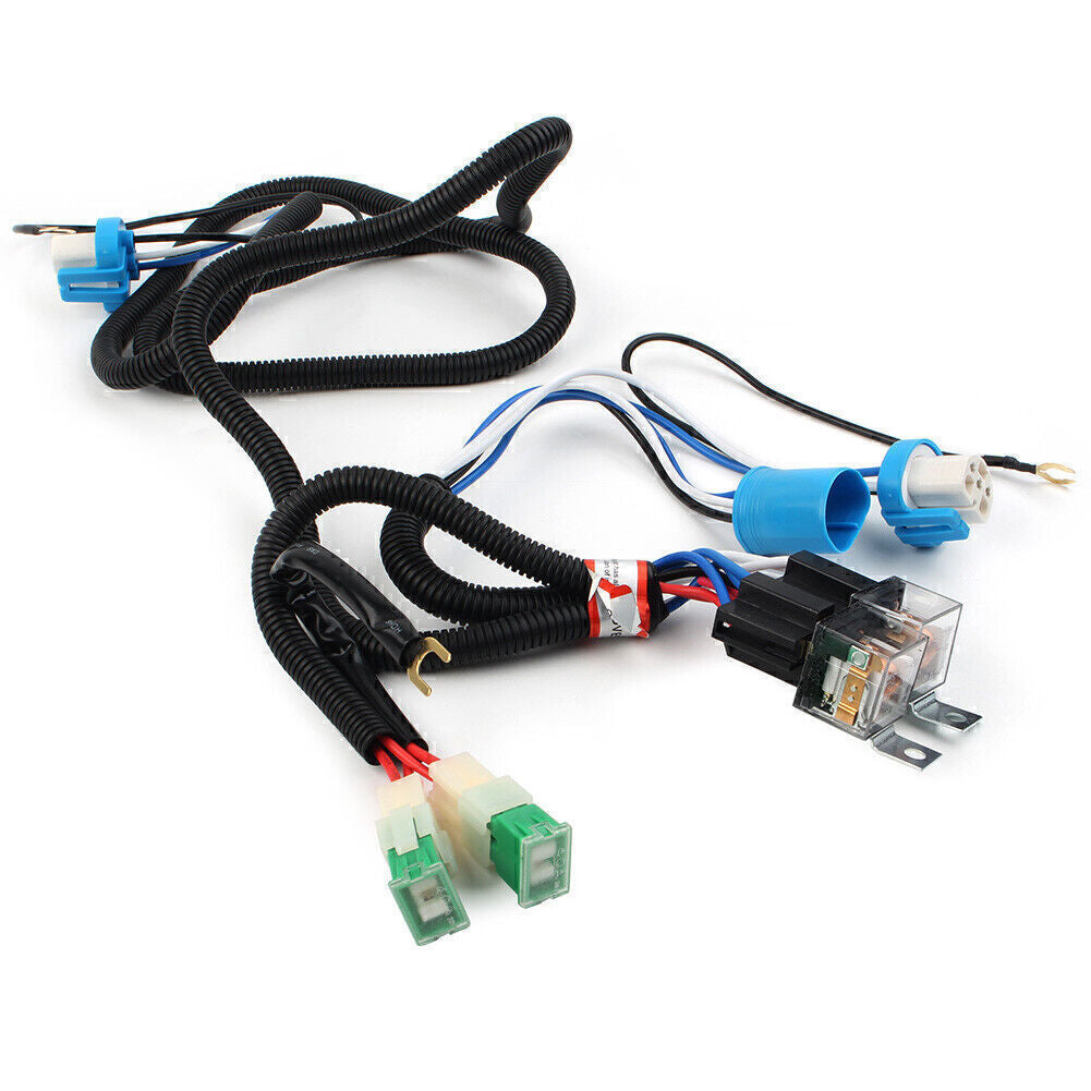 ya 5 8.7 Relay Wire Harness 40A 9007 HB5 Head Light Replace Socket Connector Two Output