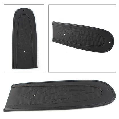 ya 5 8.7 Flame Stitch Leather Rear Fender Bib Black for Harley Dyna 2006-2017 Motorcycle