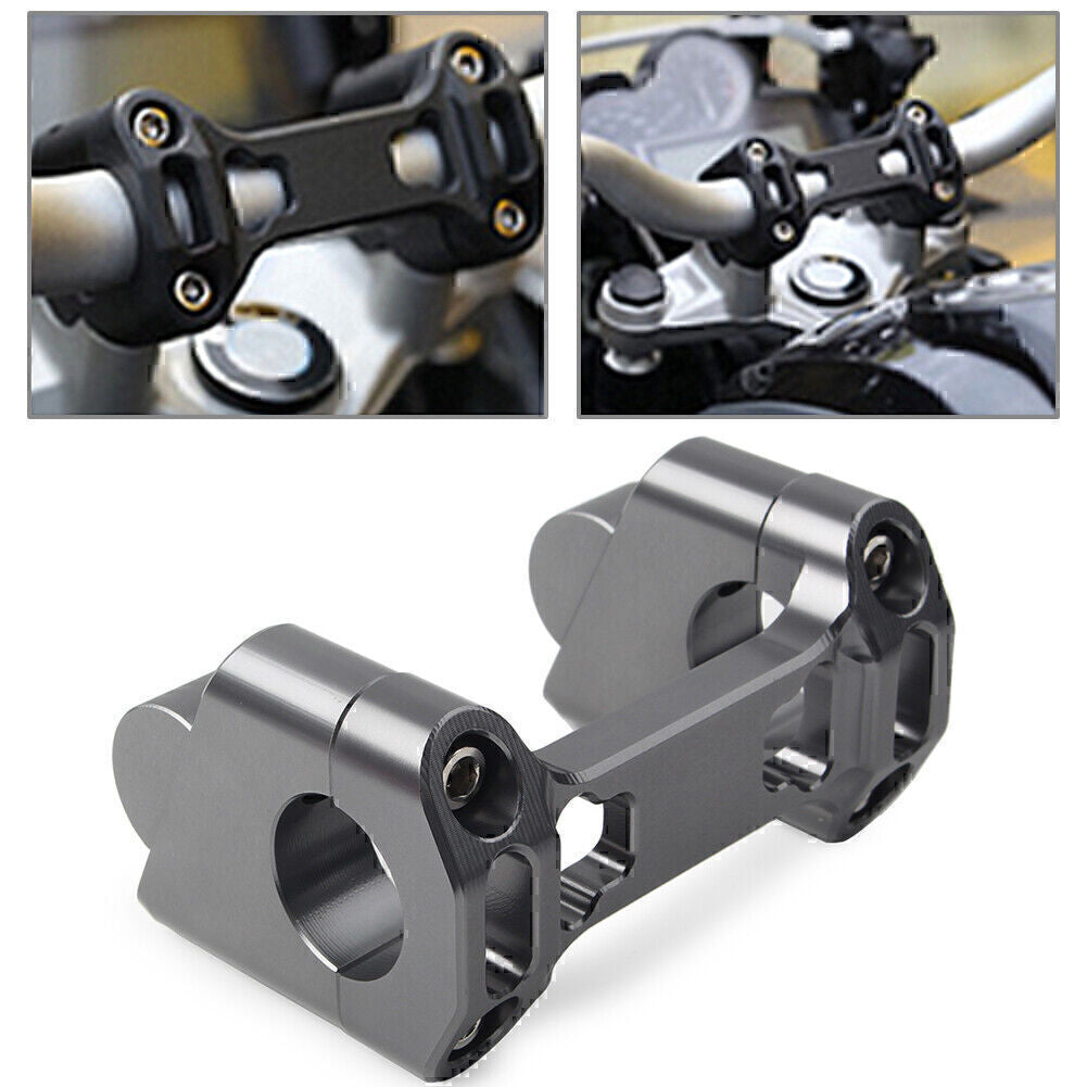ya 2 6.26 Height Riser Handlebar Clip Adapter for BMW R1200GS LC / Adventure 14-20 Grey