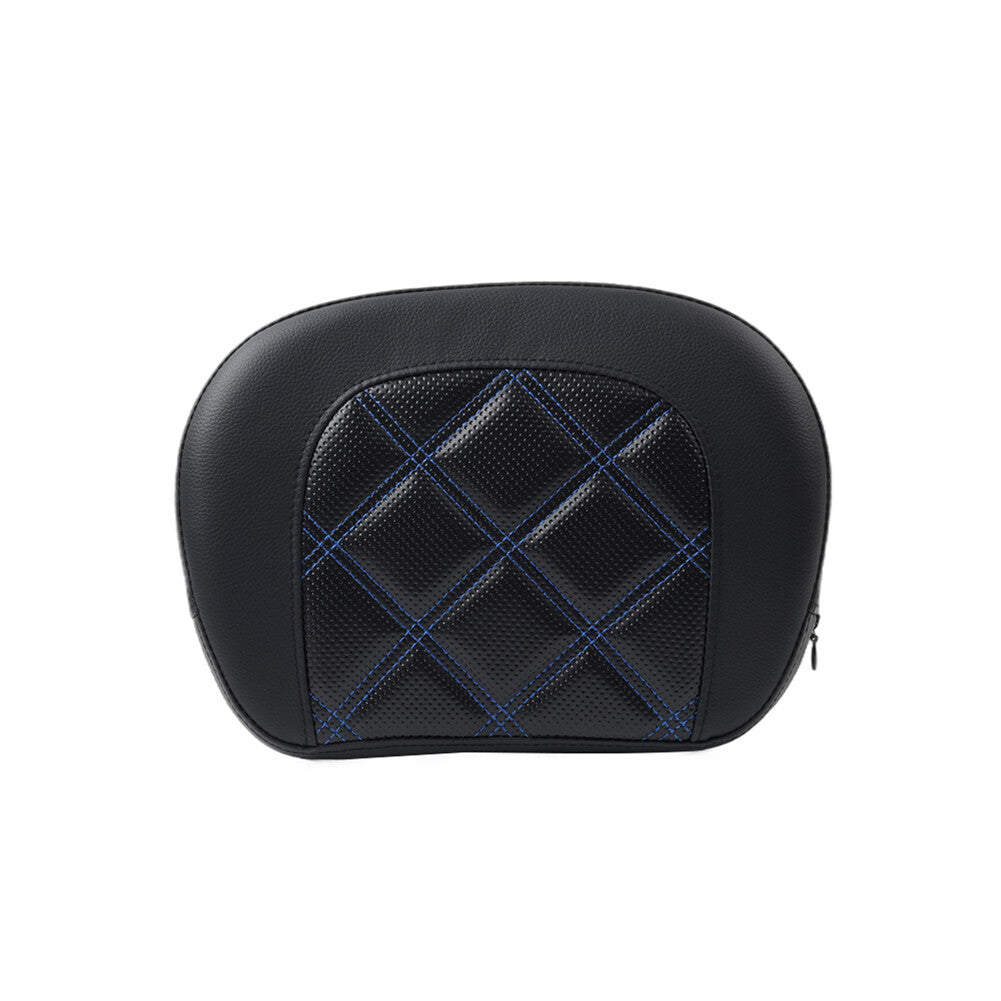 ya 3 6.25.3 Stitching Blue Passenger Sissy Bar Backrest Pad Bracket for Harley Street Glide