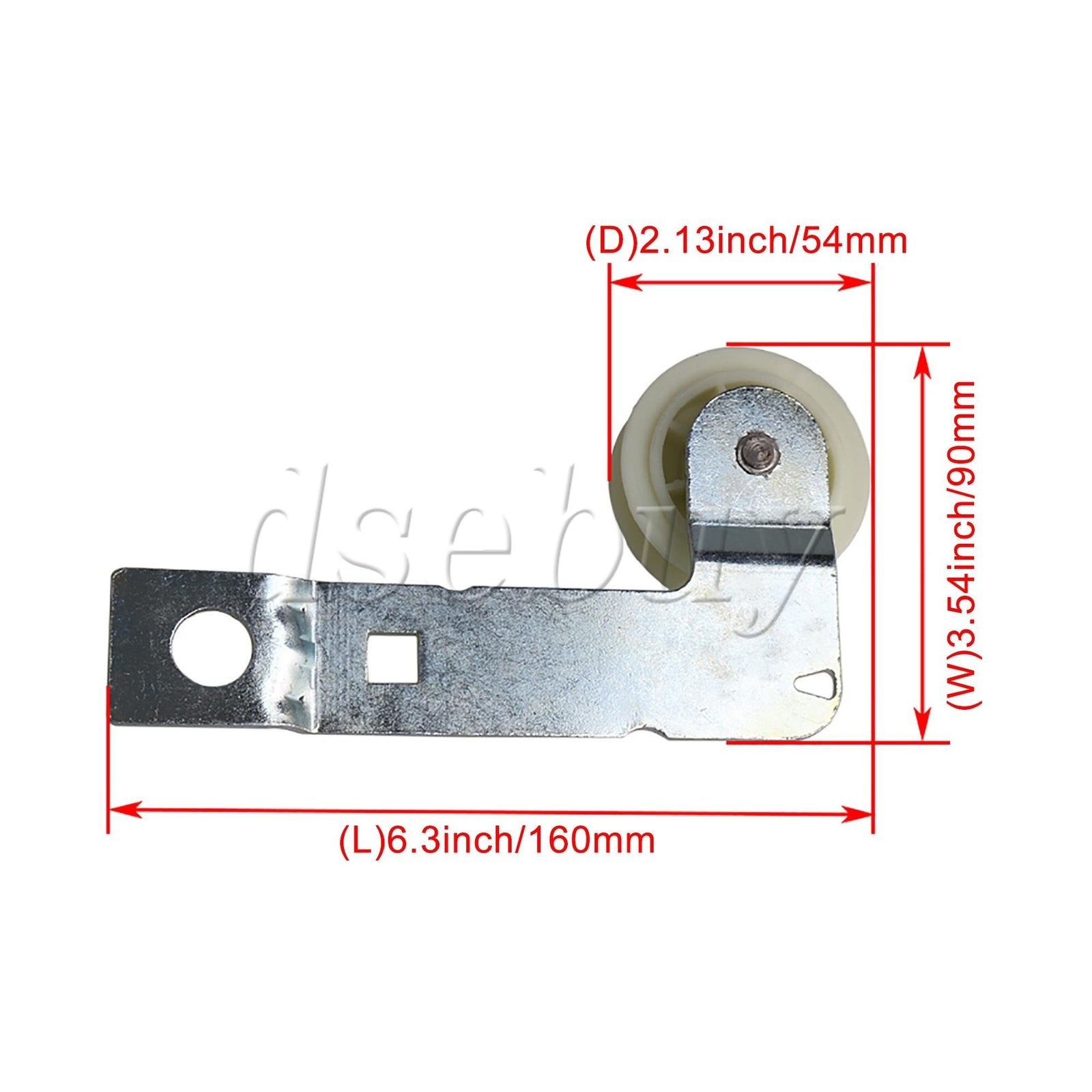 ya 26 6 Pieces Idler Pulley Replacement Part W10837240 16x9cm Metal+Plastic