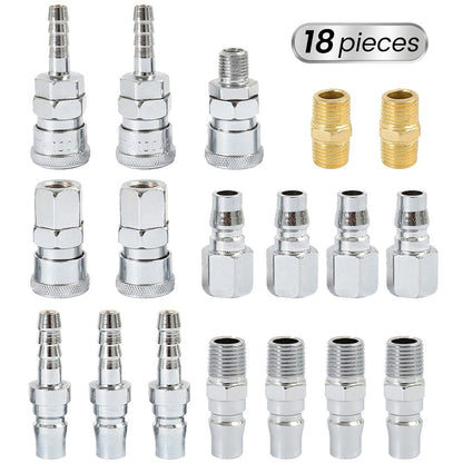 ya 14 Quick Connect 18pcs For Air Tool Connectors Set with Tinned Iron Build
