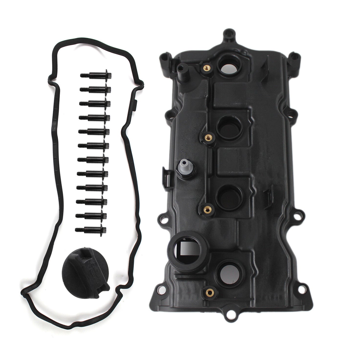 ya 11 6.5 Valve Cover w/ Gasket &Bolt & Oil Cap for Infiniti 14-17 QX60 for Nissan for Altima 2.5L