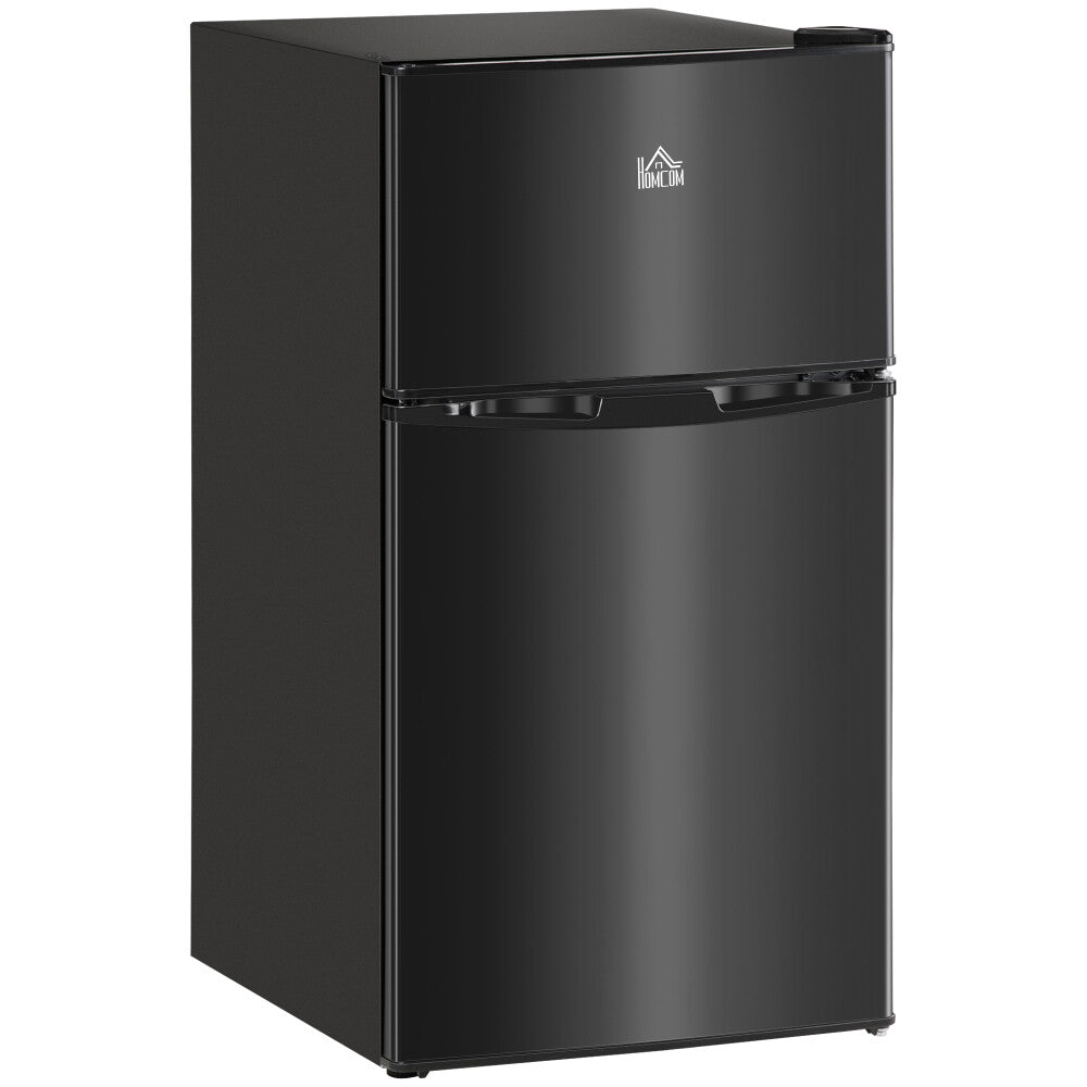 ya 28 3.2cu ft Mini Fridge w/Freezer&Double Door,Adj Thermostat,Reversible Door-Black