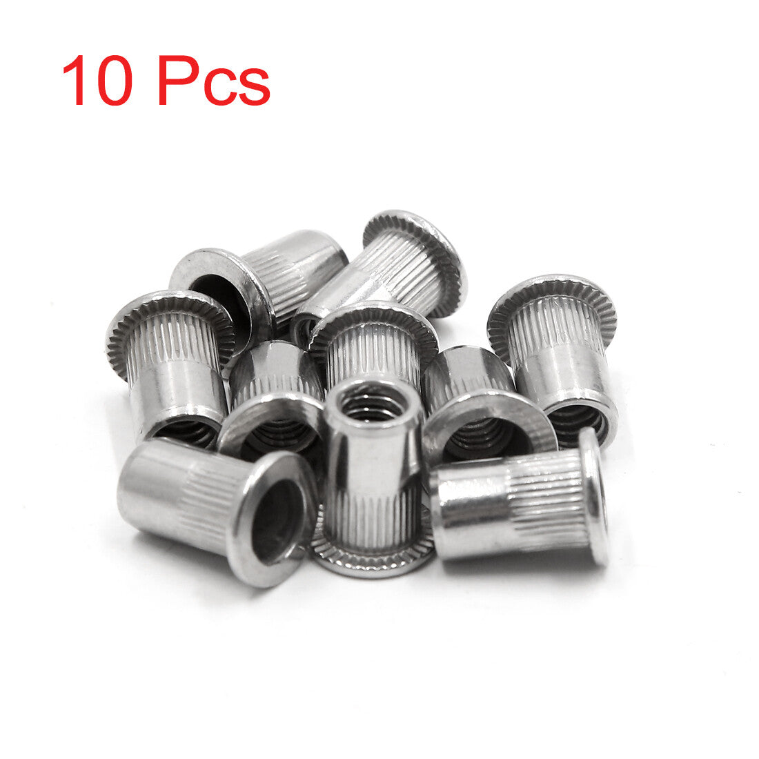 ya 2 7.15 10Pcs 304 Stainless Steel 1/4-20 UNC Car Flat Head Rivet Nut Insert