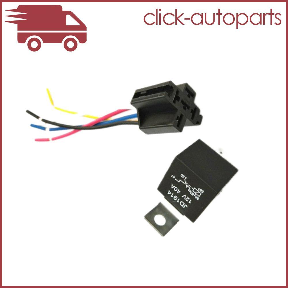 ya 1 7.4 1Set Automotive Relay Auto Relay 12V 40A 5Pin Wires&Harness Socket Universal