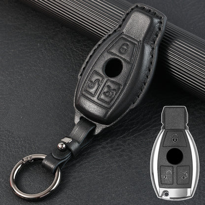 ya 5 8.7 Leather Key Case Cover Remote 3Button for Mercedes-benz A B C E S 2018