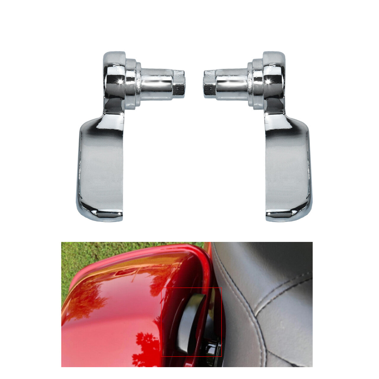 ya 12 5.21 Chrome Saddlebag Latch Lever Lid Lifter for Harley Touring Electra Glide 14-2023