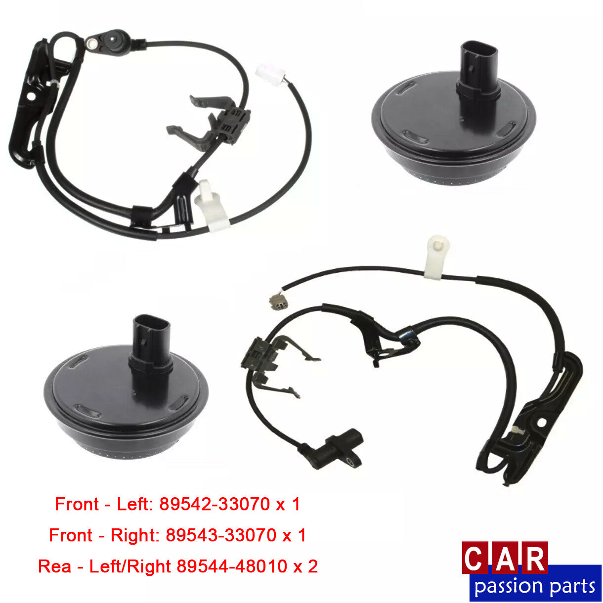 4 pcs ABS wheel speed sensor front and rear L/R Fits: ES300 330 350 for AVALON for Camry Solara