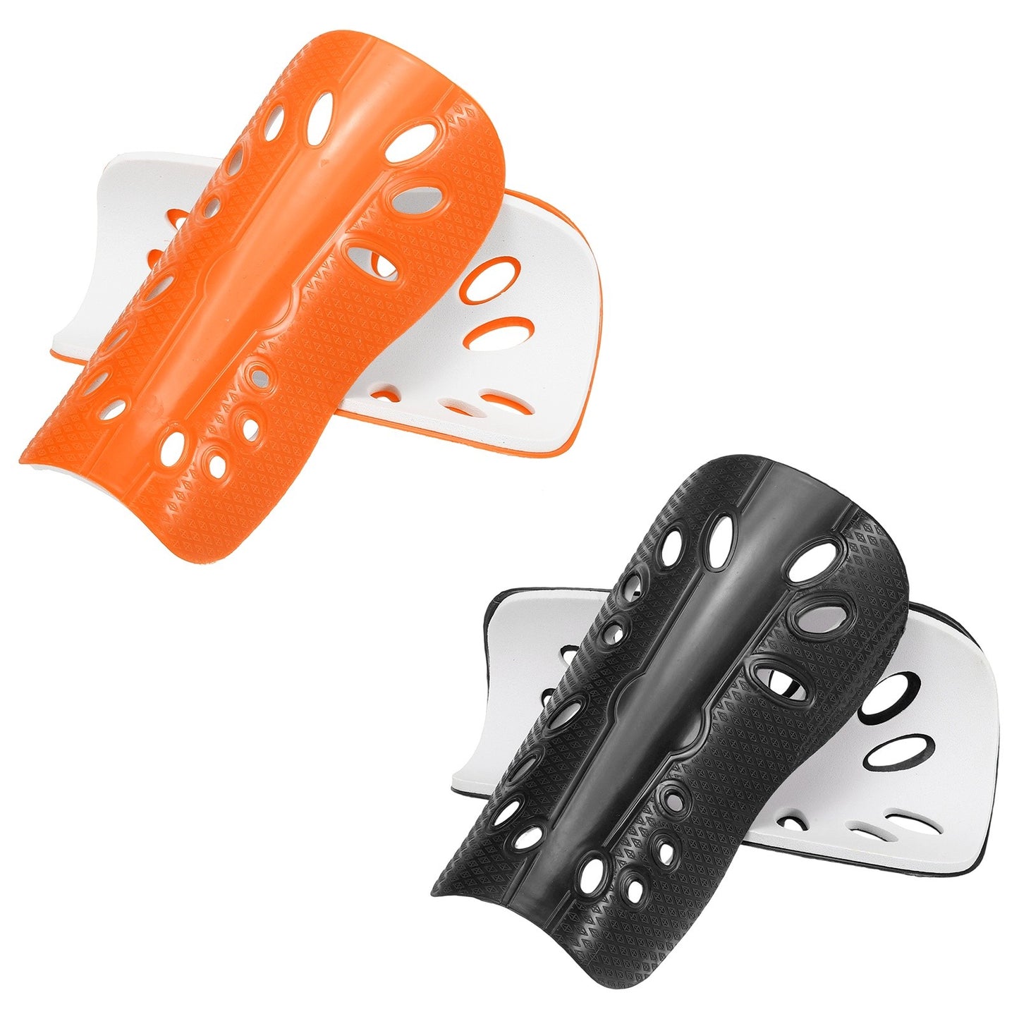 ya 2 7.14 Soccer Shin Guards Shin Pads Sleeve for Football S & 2 Pack & Black/Orange