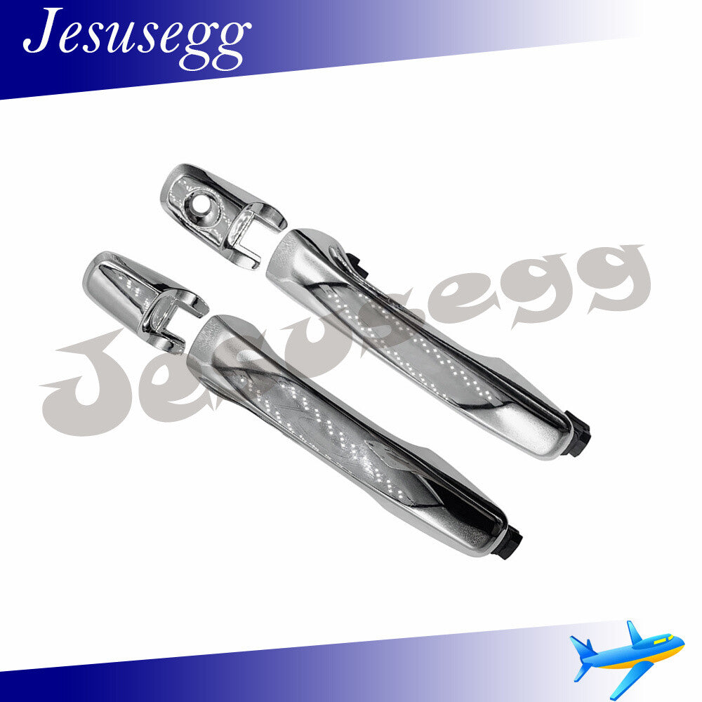 ya 13 5.27 2Pcs Fit For Explorer Edge Exterior Outside Door Handle Chrome Right&Left