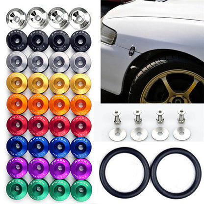 ya 5 8.7 8-Pack JDM Spike Quick Release Fasteners for Car Bumpers Trunks Fenders and Hatch Covers