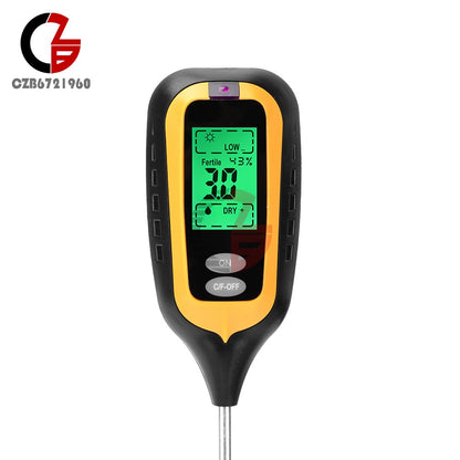 ya 26 6in1 Digital PH Tester Soil Water Moisture Light Test Meter Temperature Humidity