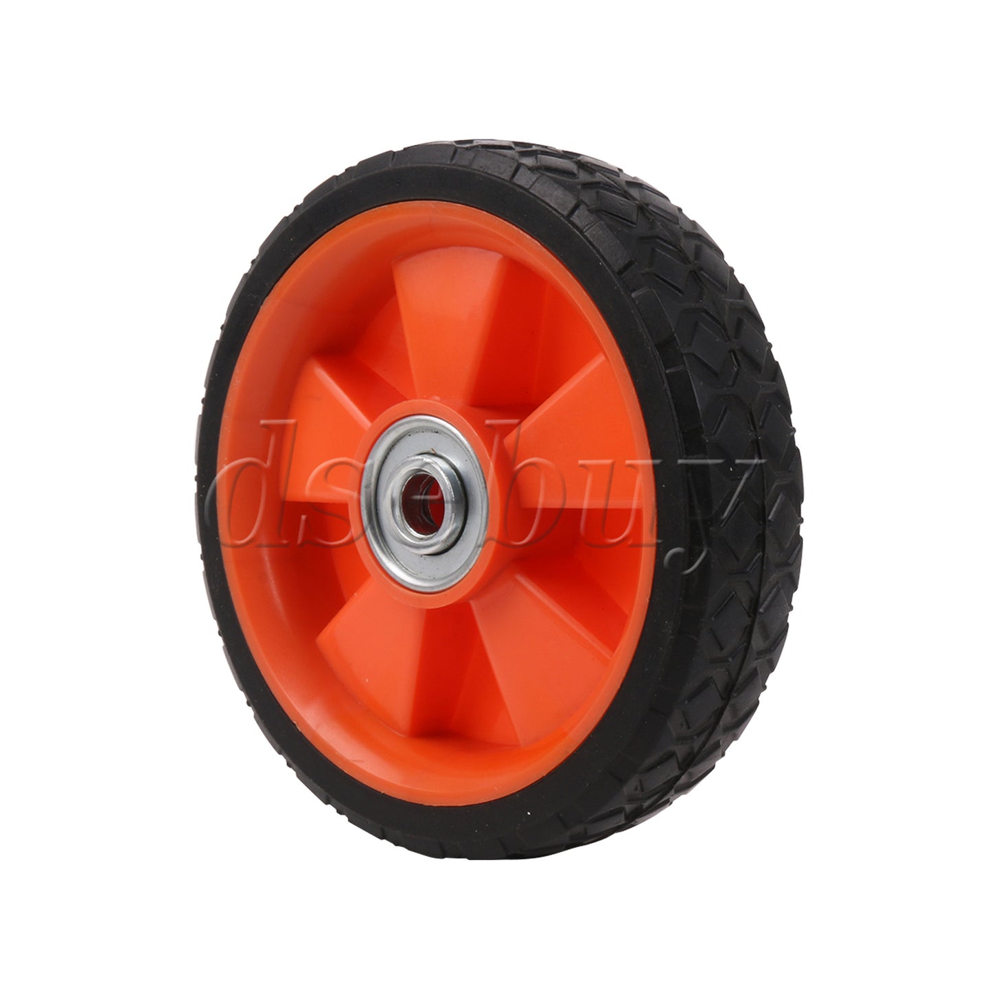 ya 14 Rubber Hand Truck Wheel for Cart Power Washer 6 Dia 0.5 Bore Black Orange