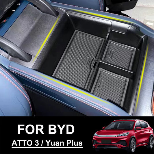 ya 2 6.26 for BYD ATTO 3 2022 2023 2024 Car Armrest Storage Box Center Console Tray Pallet