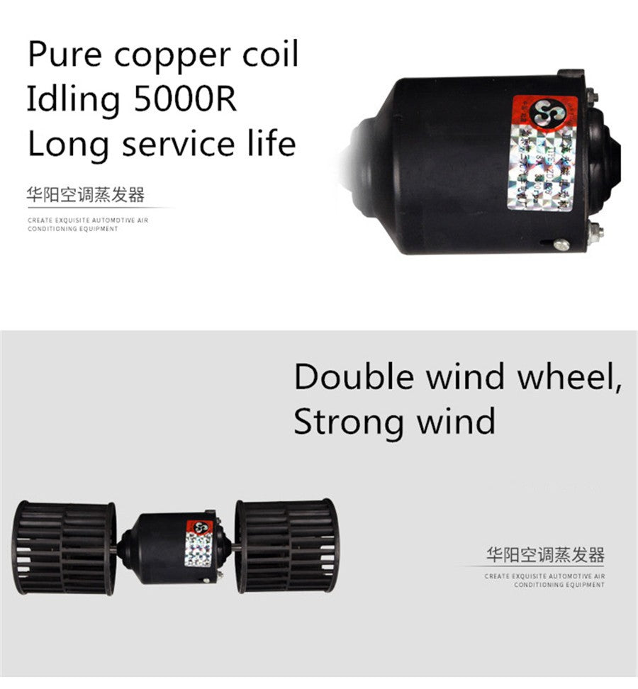 ya 5 8.7 Universal 12V Car Underdash A/C Air Conditioning Evaporator Cooling Unit 3 Speed