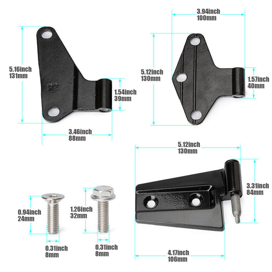 ya 11 6.6 16-Piece Body Door Hinge Replacement Set for Jeep for Wrangler JK 2007-2018 USA