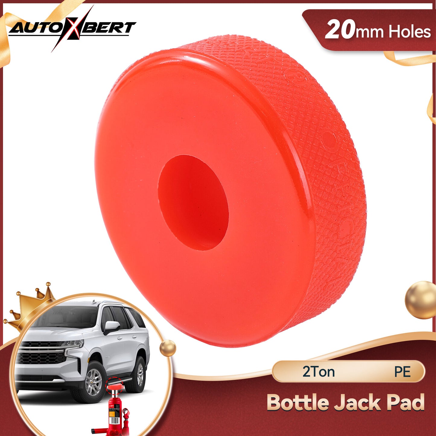 ya 1 6.30 Heavy Duty Polyethylene Pad Bottle Jack Protection Pad 20mm Dia Recess On Bottom