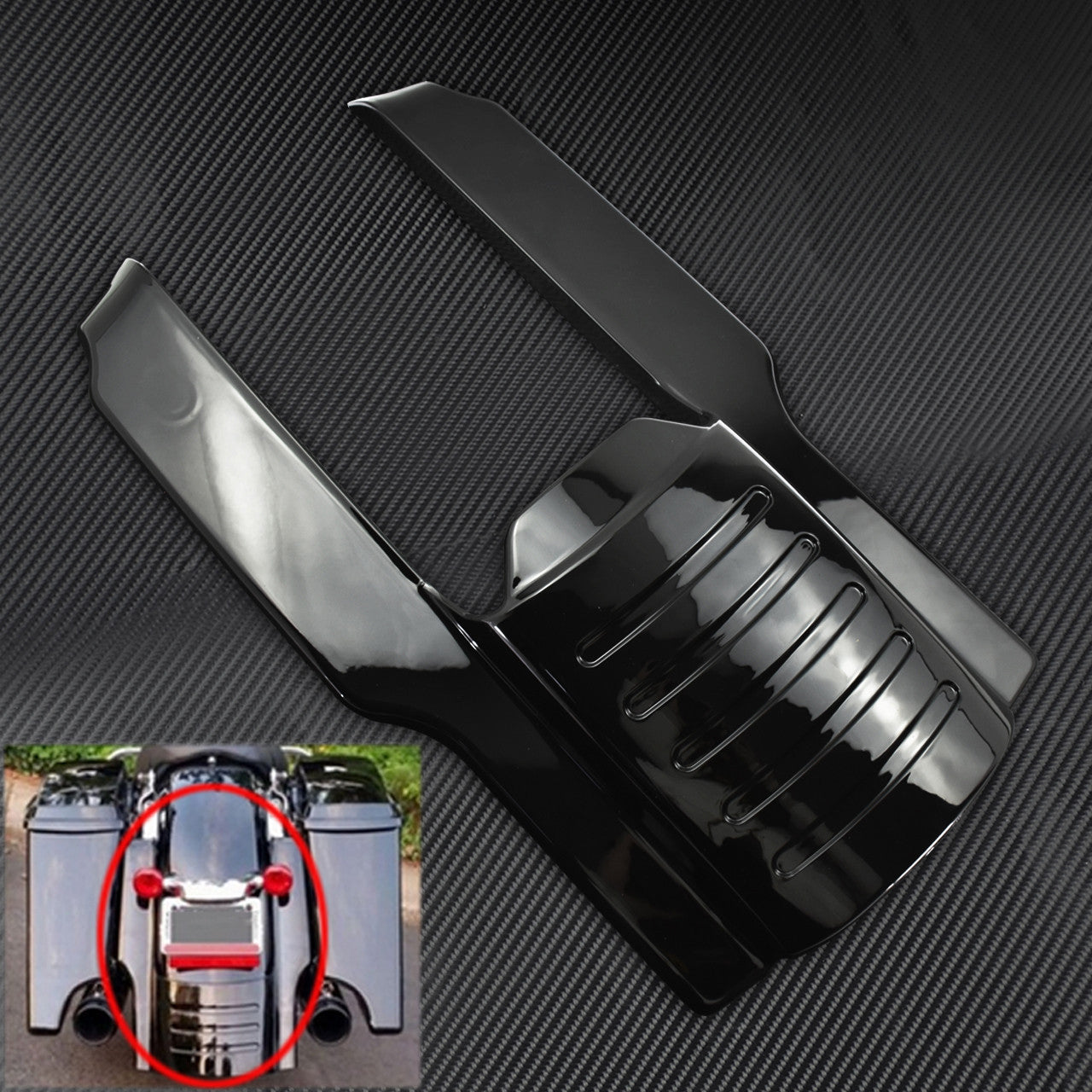 ya 5 8.7 9 Rear Fender Extension Stretched Bag Fillers Fit for Harley Touring 1996-2008