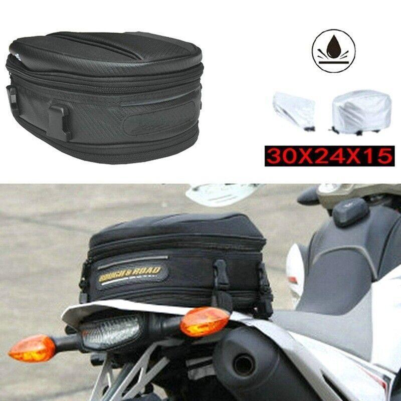 ya 12 5.21 Motorcycle tail bag waterproof bag motorcycle saddle bag expandable backpack