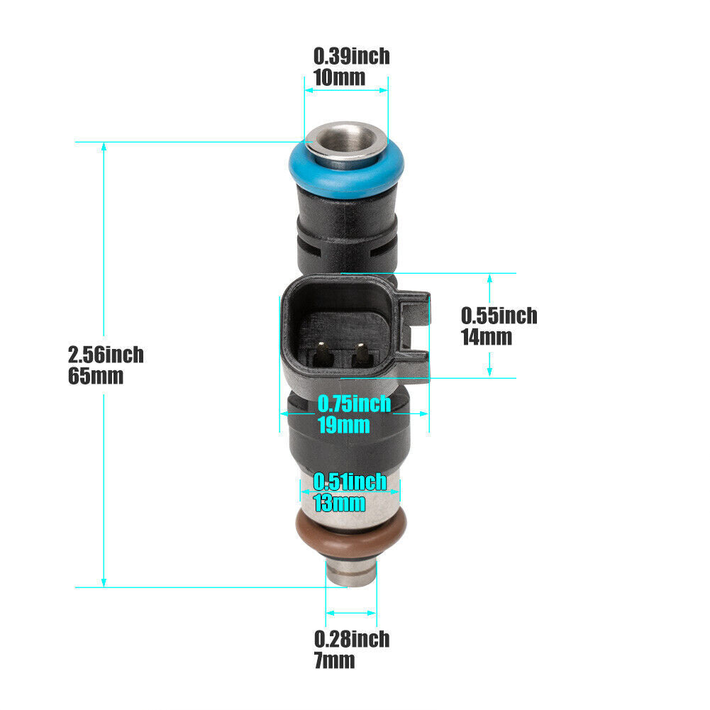 ya 5 8.7 2pcs Fuel Injectors w/ Harness For 11-14 for Polaris Ranger XP 800 Ranger 800