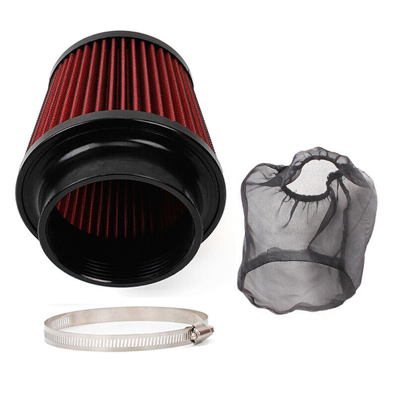 ya 1 8.5.4 4 Universal Round Cone Air Filter with Clamp and Filter Screen