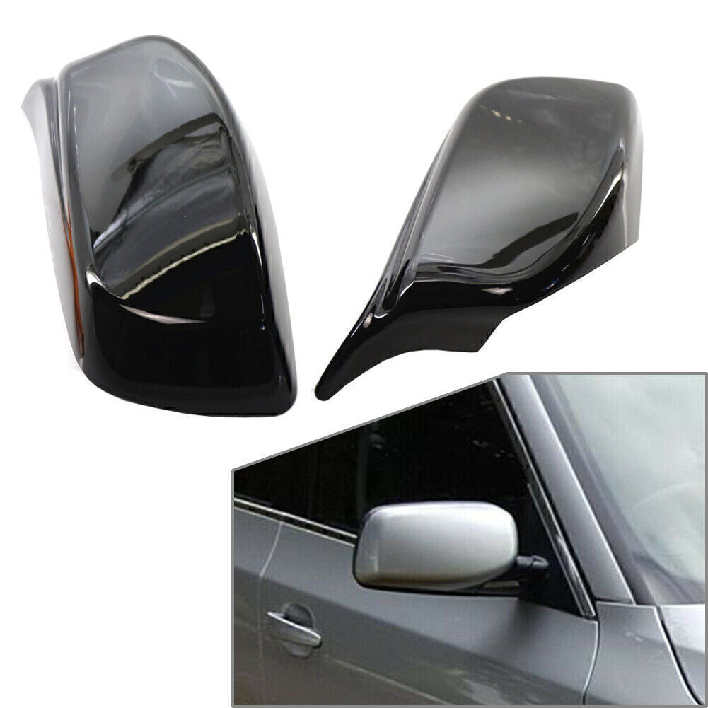 ya 7 6.10 for BMW E60 E61 2004-2007 05 06 Pair Glossy Black Rear View mirror Cover Shell