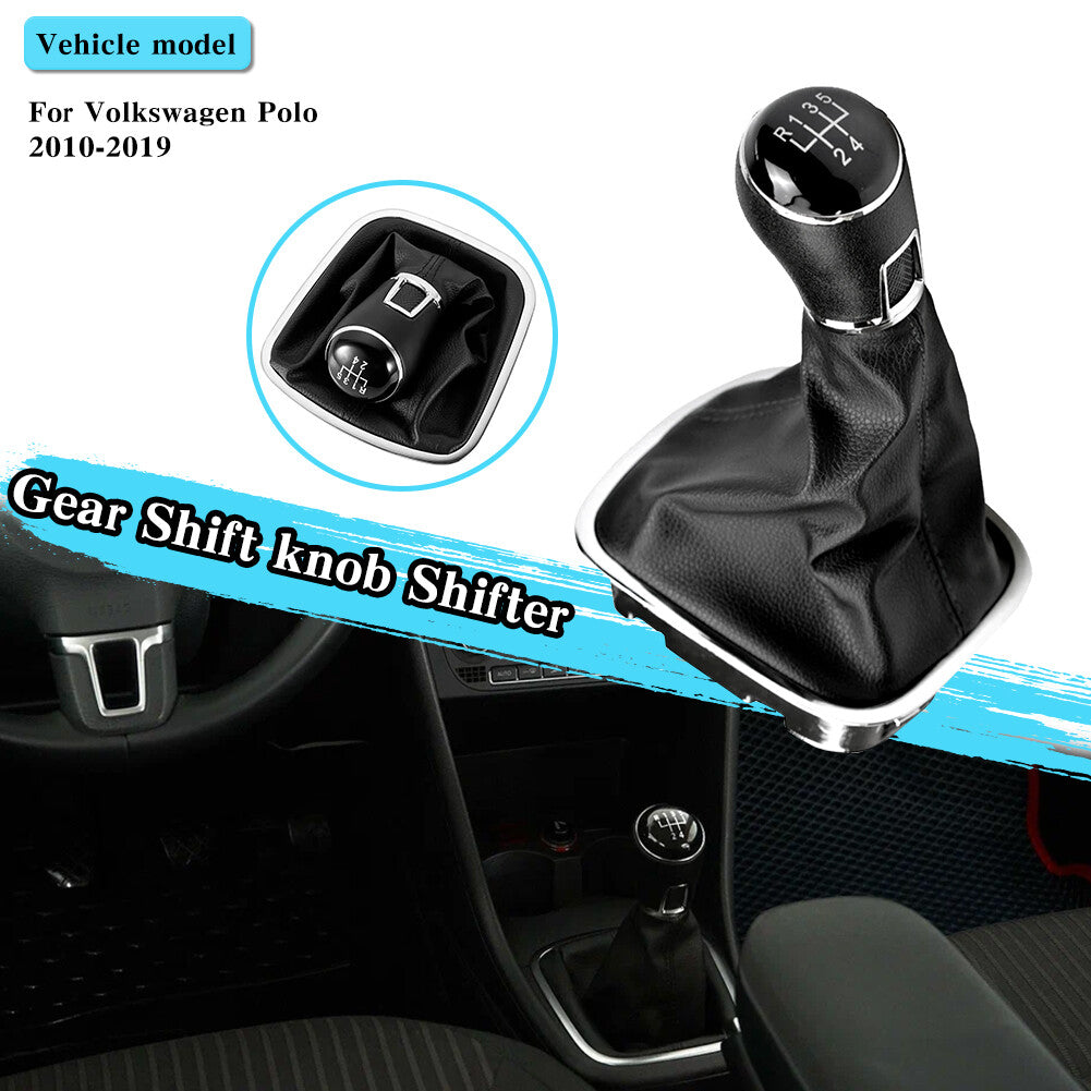 ya 11 6.5 5 Speed F for Ram e Gear Shift Knob Lever Shifter Gaiter Boot for VW Polo 2010-2019