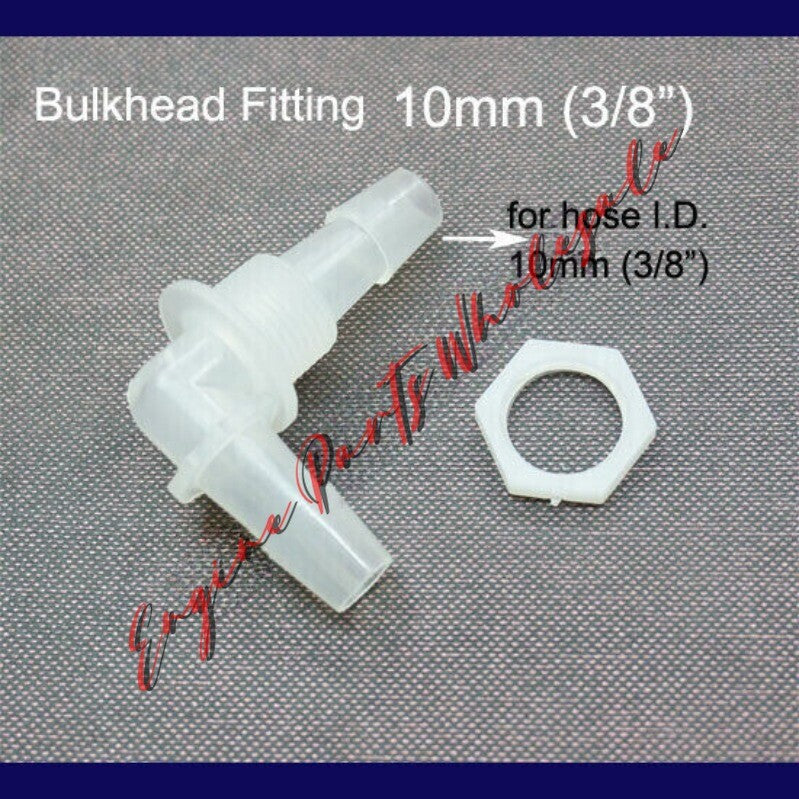 ya 16 Plastic 90¡ã Elbow Bulkhead Fitting Hose Barb Connector Adapter 3/8 inch 10mm
