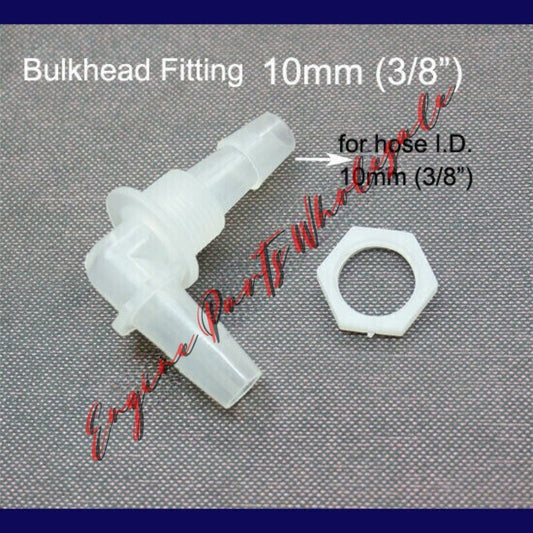 ya 16 Plastic 90¡ã Elbow Bulkhead Fitting Hose Barb Connector Adapter 3/8 inch 10mm