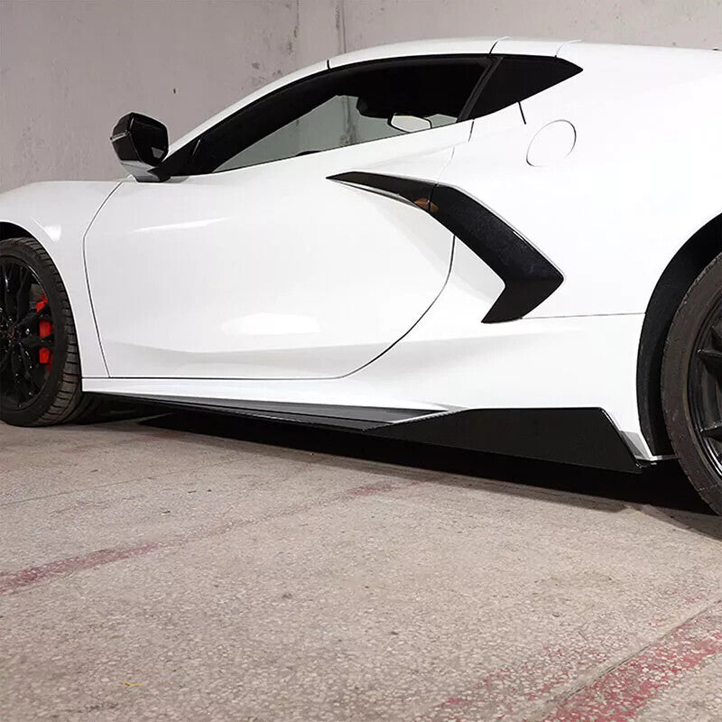 ya 11 10.28 5VM Style Side Skirts Extension Panel Lip Fits 2020-2023 for Corvette C8 Gl