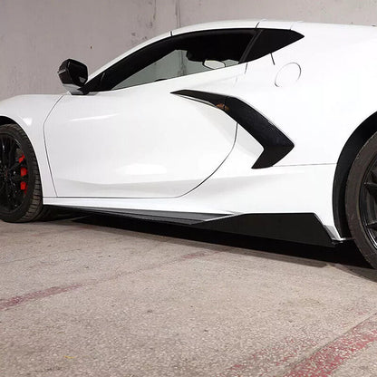 ya 11 10.28 5VM Style Side Skirts Extension Panel Lip Fits 2020-2023 for Corvette C8 Gl