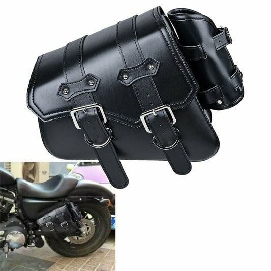 ya 11 6.5 PU Left Side SOLO SWING ARM/BAG Saddlebag For Sportster XL 883 1200 48