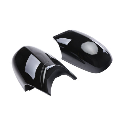 ya 11 10.28 2x Gloss Black Side Mirror Cover Cap For E87 E90 E91 08-11 E81 E82 2010-201
