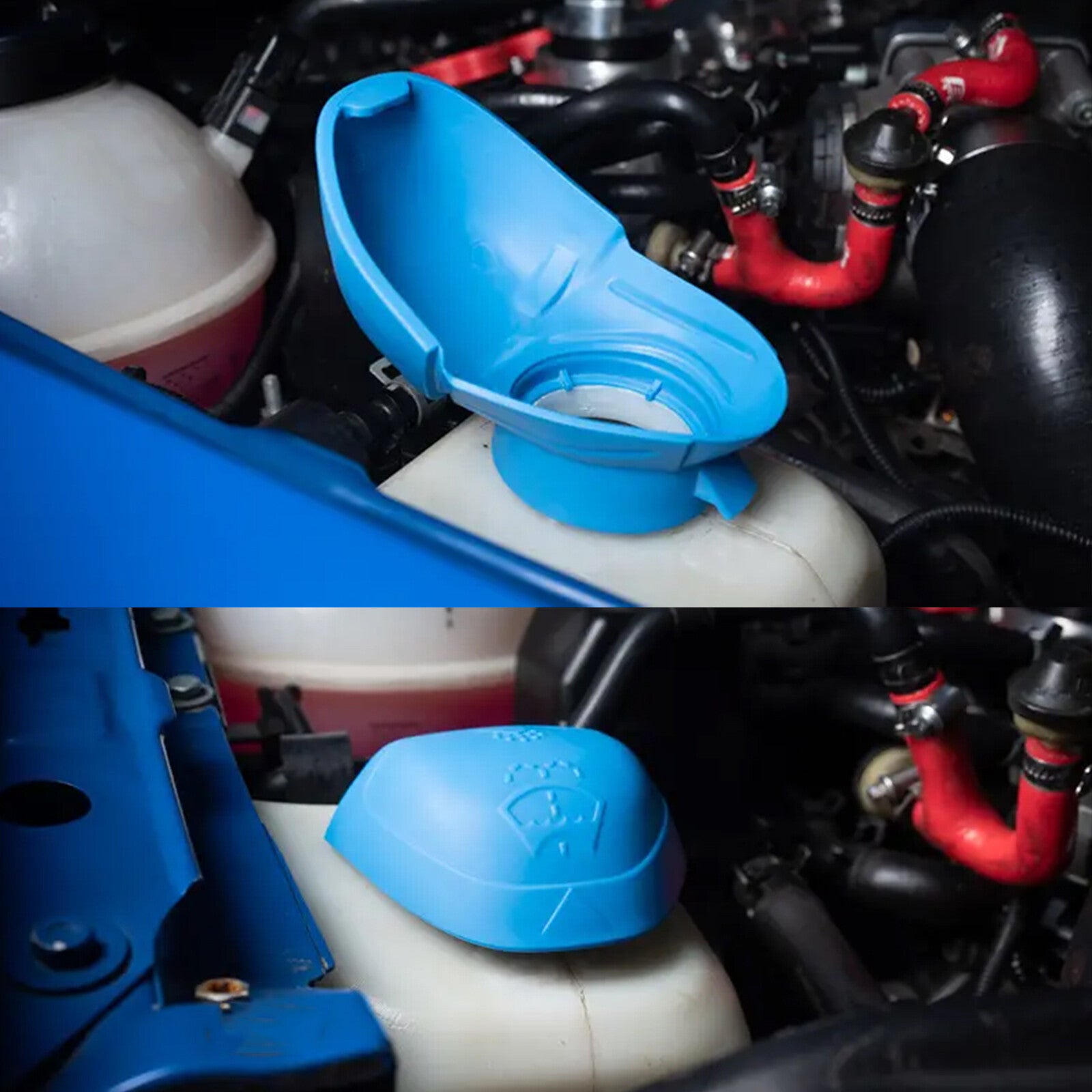 ya 5 8.7 Wiper Washer Fluid Reservoir Tank Bottle Cap Lid Funnel Cover for VW Polo for Golf