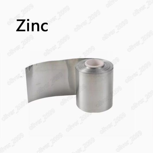 1Meter 99.99% High-Purity Zinc Zn Metal Foil Sheet Strip Thickness 0.01-1.0mm
