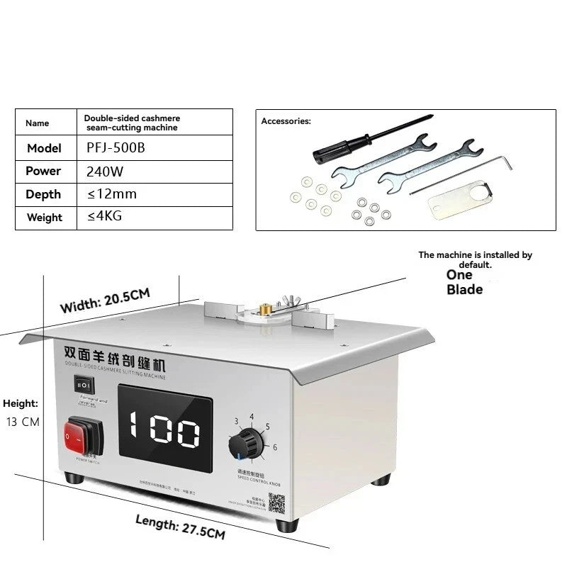 ya 26 Cashmere Double Sided Fabric Slitting Machine Electric Cashmere Slitting Machine