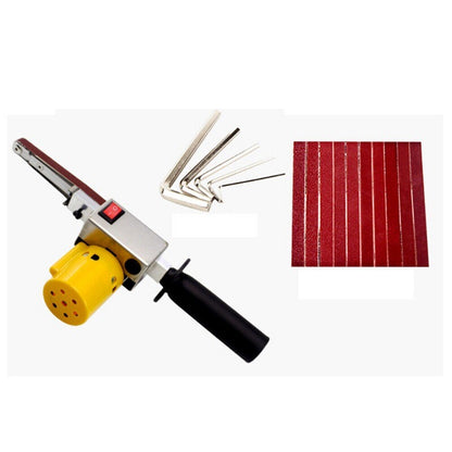 ya 17 Handheld Electric Belt Sander Grinder Small Machine with 10 Sanding Belts