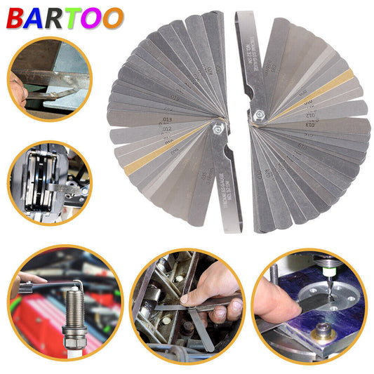 ya 2 7.14 32 Blade Feeler Filler Gauge Spark Plug Gap Metric/SAE Measuring Tool Set 1PCS