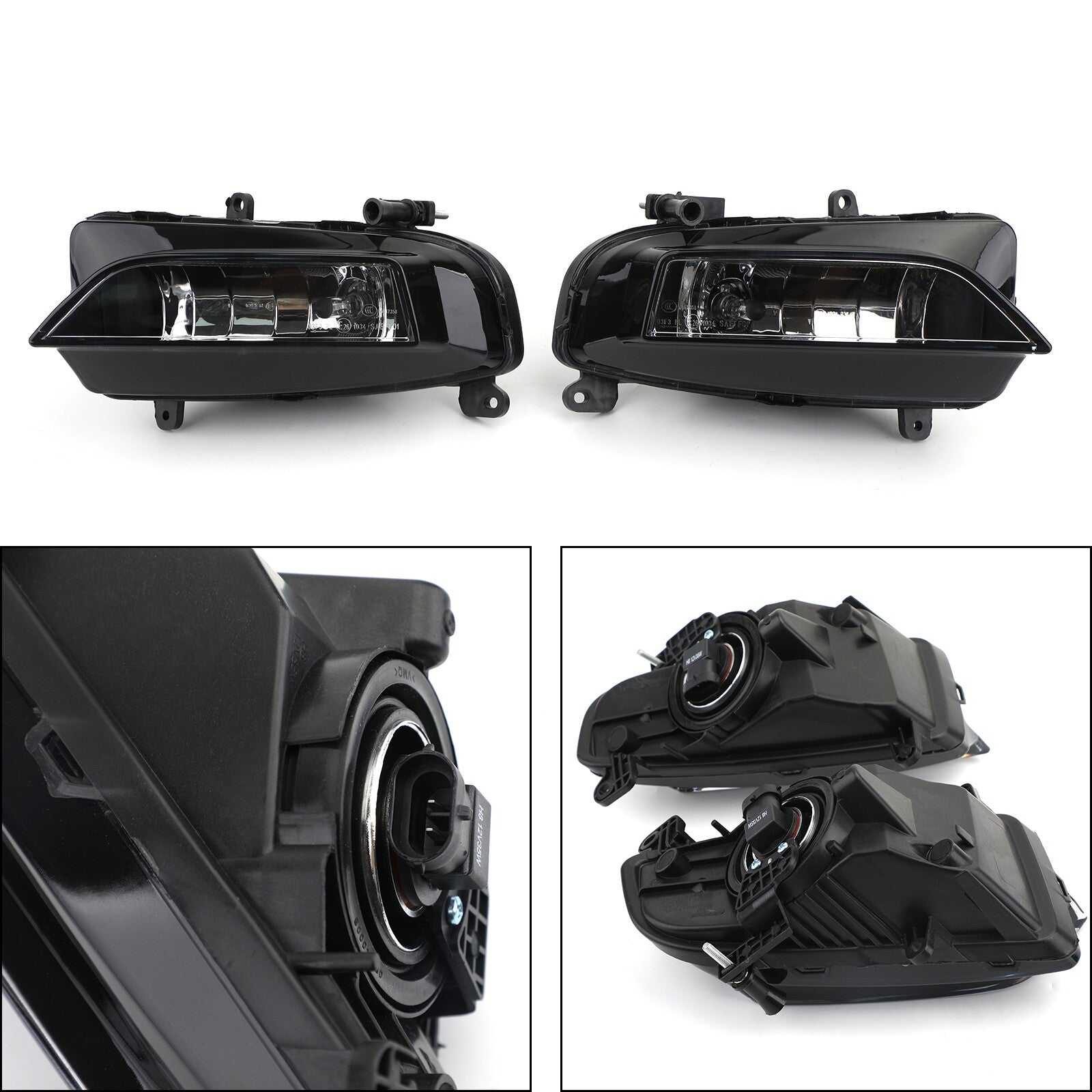 ya 1 8.5.1 Pair Front Bumper Halogen Fog Light Lamp for AUDI S4 A4 S-Line B8.5 2013~15 BLK