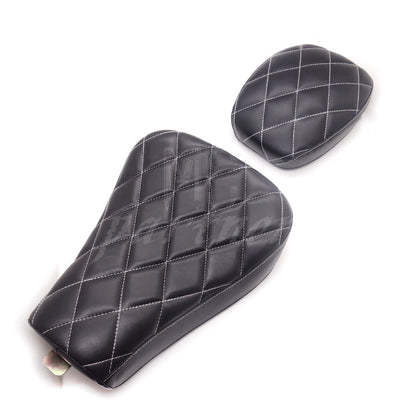 ya 5 8.7 Front Diamond Driver Solo for Seat &Rear Passenger Pad for Harley Sportster 1200 883