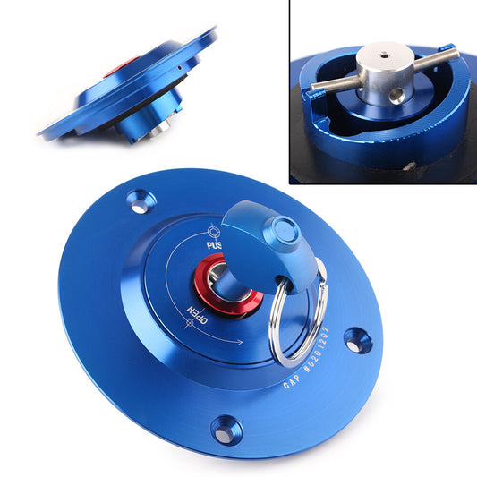 ya 2 6.30 Fuel Filler Cover Gas Tank Cap w/Key for Suzuki GSXR1000/600 750 Hayabusa Blue