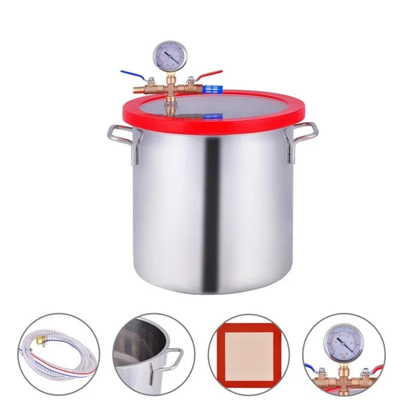 ya 26 8.1 Vacuum Defoaming Bucket Box Drip Glue Vacuum Sealing Defoamer 25*25cm 12La