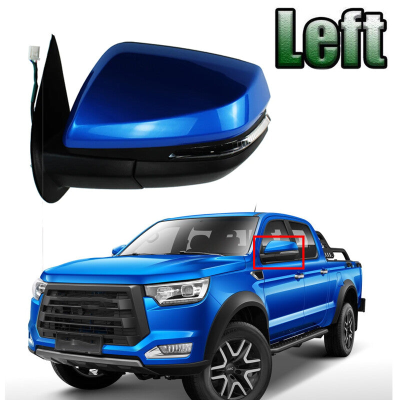 ya 4 6.17.2 Left for JAC T8 Pickup Side Rear Mirror Assy With Turn Signal Without Camera