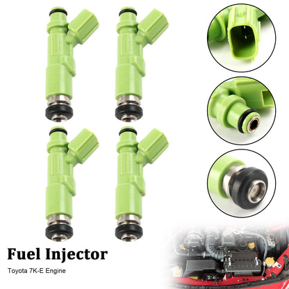 ya 1 8.12 baidi 4PCS Fuel Injector 23250-13030 for 7K-E Engine 23209-13030
